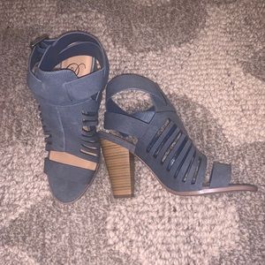 Open Toe Buckle Heel